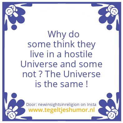 Tegeltje: The Universe.