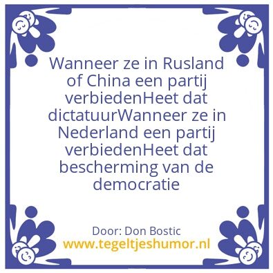 Tegeltje: Democratie