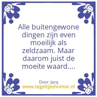 Tegeltje: Buitengewoon