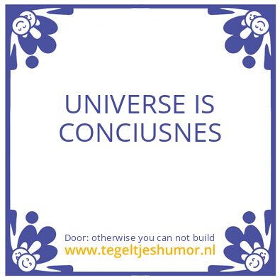 Tegeltje: Time is linear