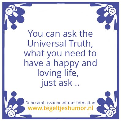 Tegeltje: just ask ..