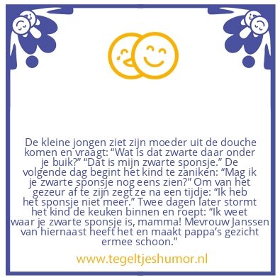 Tegeltje: Het zwarte sponsje