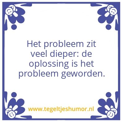 Tegeltje: probleem