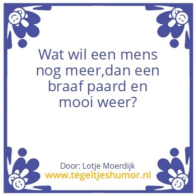 Tegeltje: paard