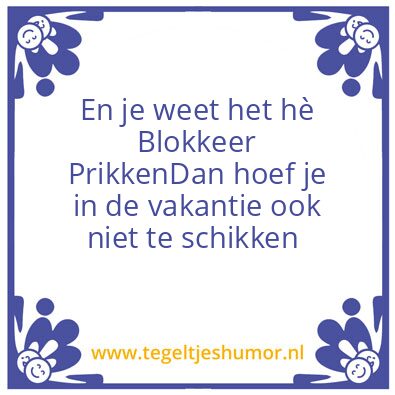 Tegeltje: En je weet het hè
