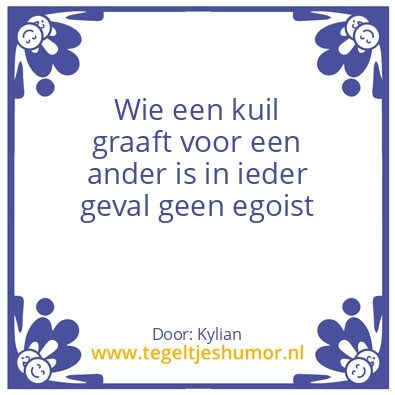 Tegeltje: EgoÃ¯sme