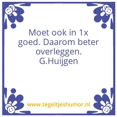 Tegeltje: communicatie