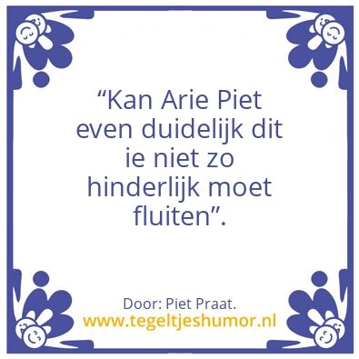 Tegeltje: â€œKan Arieâ€