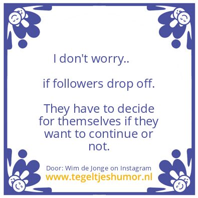 Tegeltje: I Don,t worry