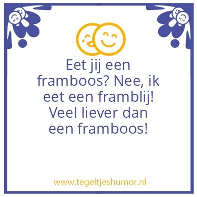 Tegeltje: Framboos
