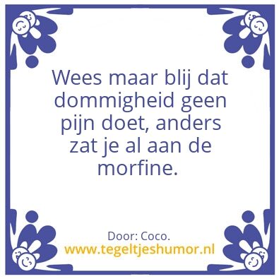 Tegeltje: Morfine