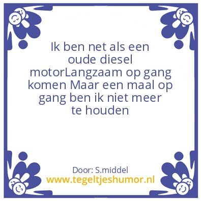 Tegeltje: Diesel
