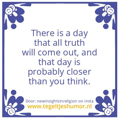 Tegeltje: Truth