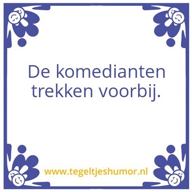 Tegeltje: Geen