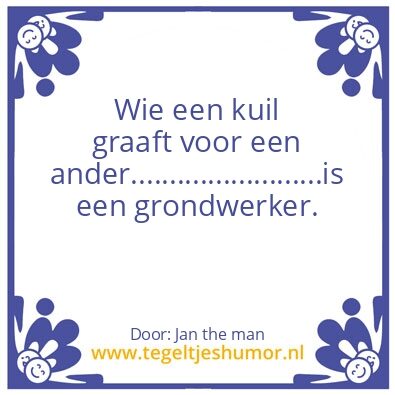 Tegeltje: Jan The Man