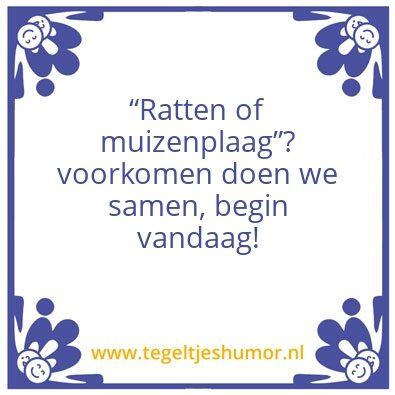 Tegeltje: World Pest Day