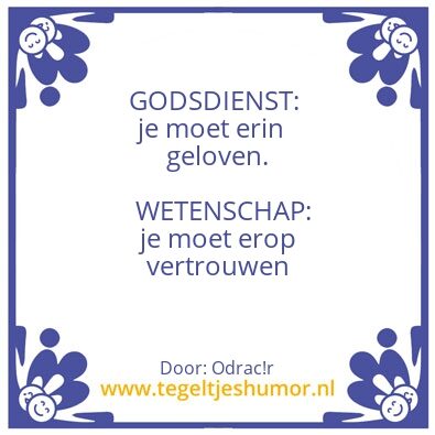 Tegeltje: Geloof en vertrouwrn