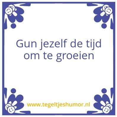 Tegeltje: Zelf-ontwikkeling