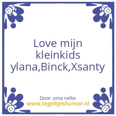 Tegeltje: kleinkids
