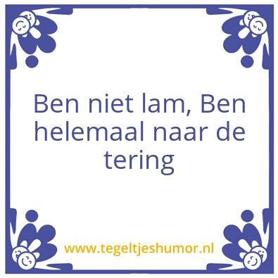 Tegeltje: A