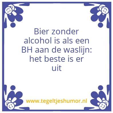Tegeltje: Bier