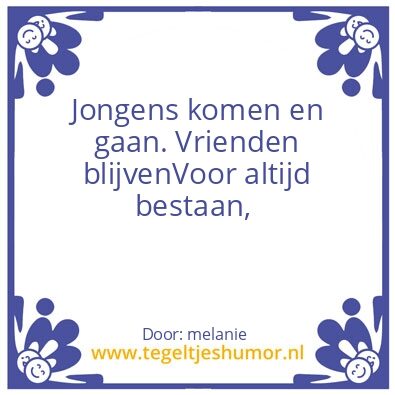 Tegeltje: vrienden