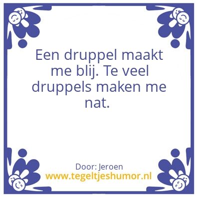 Tegeltje: Druppel
