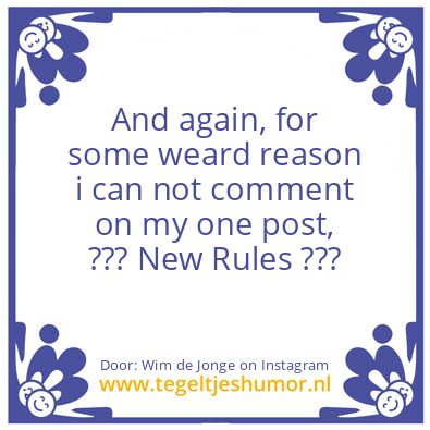 Tegeltje: ??? INSTAGRAM ???