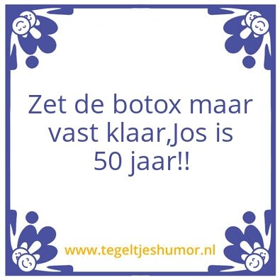 Tegeltje: Botox