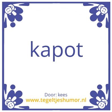 Tegeltje: Tegeltje