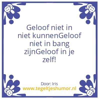 Tegeltje: Geloven