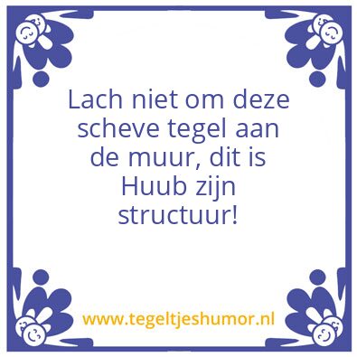 Tegeltje: Tegeltje