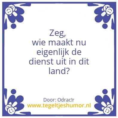 Tegeltje: Topambtenaar