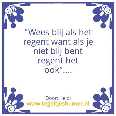 Tegeltje: Regen