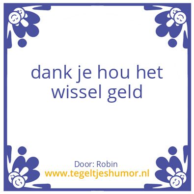 Tegeltje: Robin