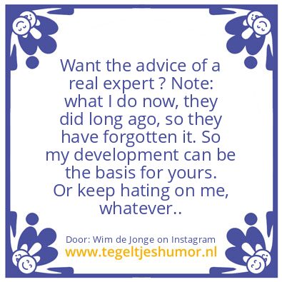 Tegeltje: whatever..