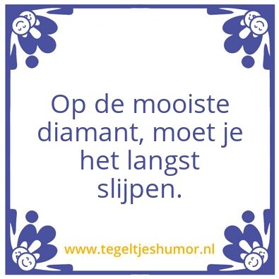 Tegeltje: De Diamant