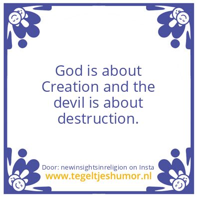 Tegeltje: The devil is a bully..