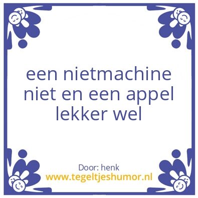 Tegeltje: appelen