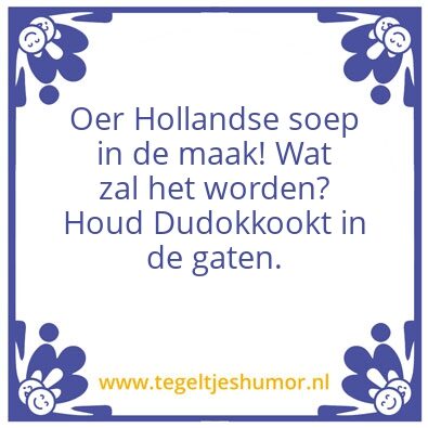 Tegeltje: Soep