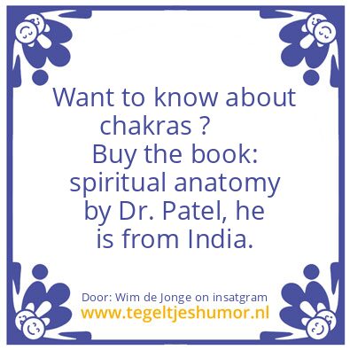 Tegeltje: Want to know about chakras ?