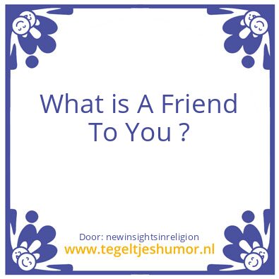 Tegeltje: Friend