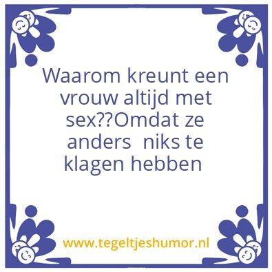 Tegeltje: Sex