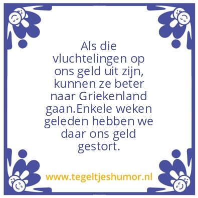 Tegeltje: Geldzoekers!!!