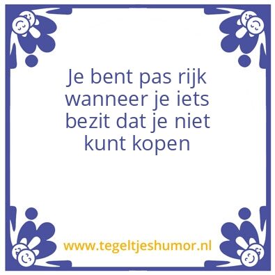 Tegeltje: Bezit