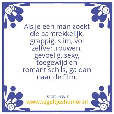 Tegeltje: De ideale man