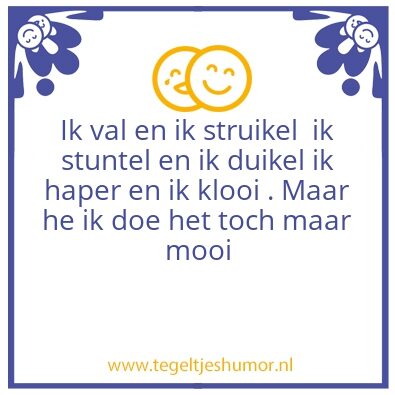 Tegeltje: Mooi