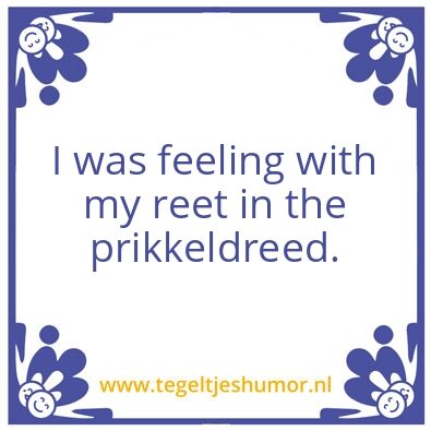 Tegeltje: Prikkeldreed