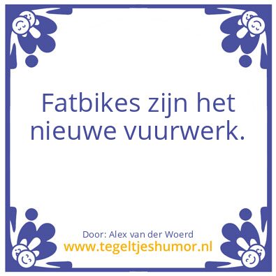 Tegeltje: Fatbikes