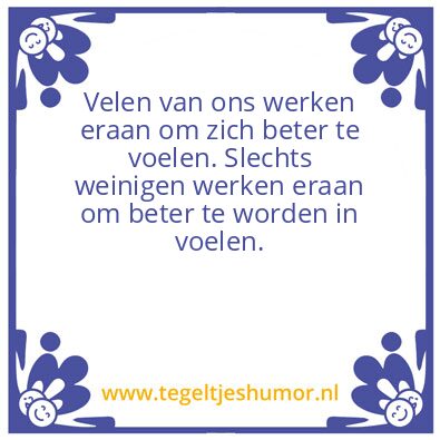 Tegeltje: Voelen